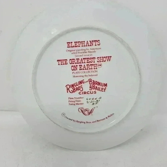 Ringling And Barnum collectors plate 1981 - Picture 2 of 3